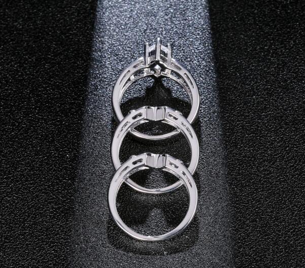 European and American couples combination rings Engagement zircon rings Hot set ring