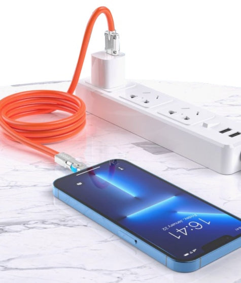 Type-C Super Fast Charging 180Rotary Data Cable